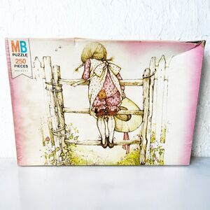 Vintage 1970s Holly Hobbie 250 Piece Puzzle Milton Bradley Complete Made in USA